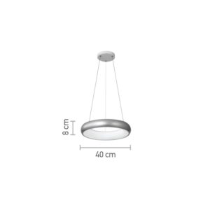 InLight Κρεμαστό φωτιστικό LED 54W 3CCT από χρυσαφί και λευκό ακρυλικό D:40cm (42024-B-Golden)