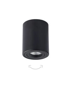 InLight Φωτιστικό οροφής από μαύρο μέταλλο 1XGu10 D:7,8cm (42025-BL)