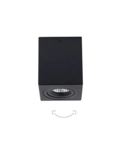 InLight Φωτιστικό οροφής από μαύρο μέταλλο 1XGU10 D:7,8cm (42026-BL)