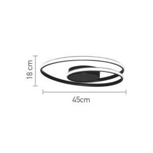 InLight Πλαφονιέρα οροφής LED 36W 3000K από αλουμίνιο σε χρυσαφί απόχρωση D:45cm (42028-GL)