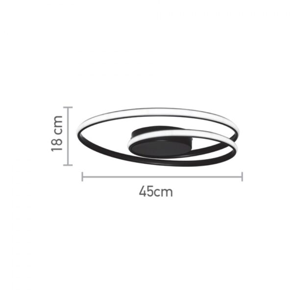 InLight Πλαφονιέρα οροφής LED 36W 3000K από αλουμίνιο σε χρυσαφί απόχρωση D:45cm (42028-GL)
