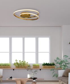 InLight Πλαφονιέρα οροφής LED 36W 3000K από αλουμίνιο σε μαύρη απόχρωση D:45cm (42027-BL)