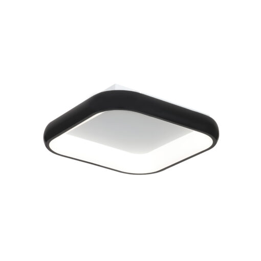 InLight Πλαφονιέρα οροφής LED 78W 3CCT από μαύρο μέταλλο και λευκό ακρυλικό D:45cm (42030-Black)