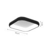 InLight Πλαφονιέρα οροφής LED 78W 3CCT από μαύρο μέταλλο και λευκό ακρυλικό D:45cm (42030-Black)