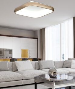 InLight Πλαφονιέρα οροφής LED 78W 3CCT από χρυσαφί μέταλλο και λευκό ακρυλικό D:45cm (42031-Golden)