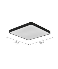 InLight Πλαφονιέρα οροφής LED 96W 3CCT (by switch on base) από γκρί μέταλλο και ακρυλικό D:50cm (42034-Gray)