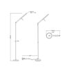 Φωτιστικό Δαπέδου Trio Lighting LED 6W  Νίκελ Ματ Μεταλλικό Dimmable 560lm 3000K  420490107