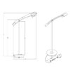 Φωτιστικό Δαπέδου Trio Lighting LED 12W  Νίκελ Ματ Μεταλλικό Dimmable 1100lm 3000K  420810107
