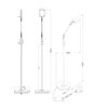 Φωτιστικό Δαπέδου Trio Lighting LED 12W  Νίκελ Ματ Μεταλλικό Dimmable 1100lm 3000K  420910107