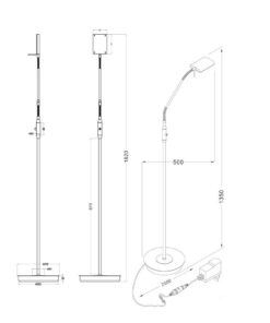 Φωτιστικό Δαπέδου Trio Lighting LED 12W Ορείχαλκος Ματ Μεταλλικό Dimmable 1100lm 3000K 420910108