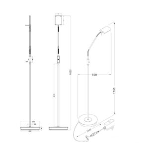 Φωτιστικό Δαπέδου Trio Lighting LED 12W  Ορείχαλκος Ματ Μεταλλικό Dimmable 1100lm 3000K  420910108