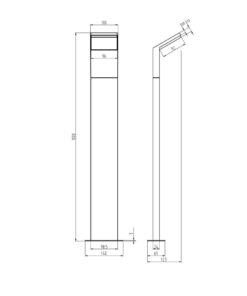 Κολωνάκι Trio Lighting LED 9W Ανθρακί Αλουμίνιο 900lm 3000K IP54 421160142