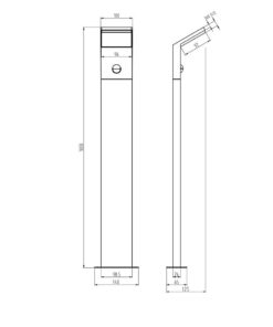 Κολωνάκι Trio Lighting LED 9W Ανθρακί Αλουμίνιο 900lm 3000K IP54 421169142