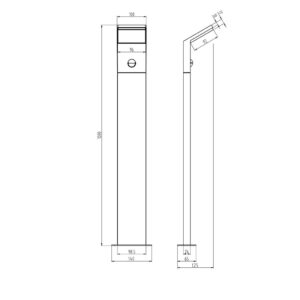 Κολωνάκι Trio Lighting LED 9W  Ανθρακί Αλουμίνιο 900lm 3000K IP54 421169142