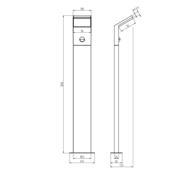 Κολωνάκι Trio Lighting LED 9W  Ανθρακί Αλουμίνιο 900lm 3000K IP54 421169142