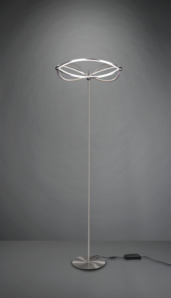 Φωτιστικό Δαπέδου Trio Lighting LED 31W  Νίκελ Ματ Μεταλλικό Dimmable 3700lm 3000K  421210107