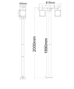 Κολωνάκι Trio Lighting LED 5W E27 Ανθρακί Αλουμίνιο 400lm 3000K IP54 421560242