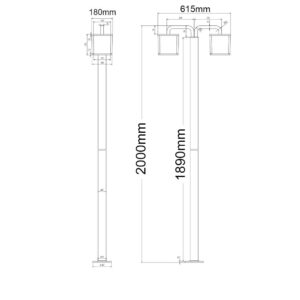 Κολωνάκι Trio Lighting LED 5W E27 Ανθρακί Αλουμίνιο 400lm 3000K IP54 421560242