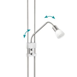 Φωτιστικό Δαπέδου Trio Lighting LED 4,5W  Νίκελ Ματ Μεταλλικό Dimmable 450lm 3000K  421910207