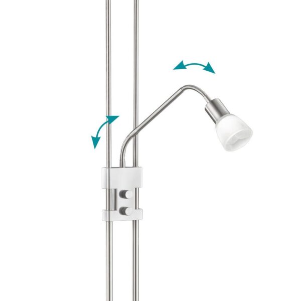 Φωτιστικό Δαπέδου Trio Lighting LED 4,5W  Νίκελ Ματ Μεταλλικό Dimmable 450lm 3000K  421910207