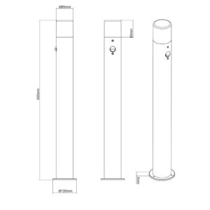 Κολωνάκι Trio Lighting   E27 Ανθρακί Αλουμίνιο   IP44 422260142