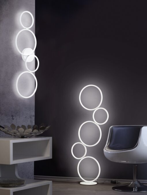 Φωτιστικό Δαπέδου Trio Lighting LED 36W  Λευκό Ματ Μεταλλικό Dimmable 3200lm 3000K  422610531