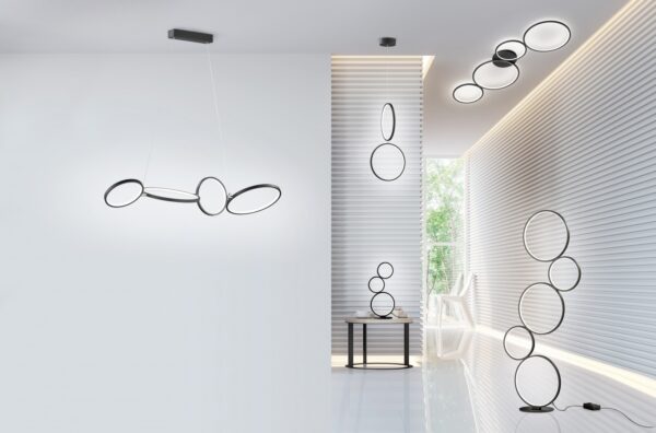Φωτιστικό Δαπέδου Trio Lighting LED 36W  Μαύρο Ματ Μεταλλικό Dimmable 3200lm 3000K  422610532