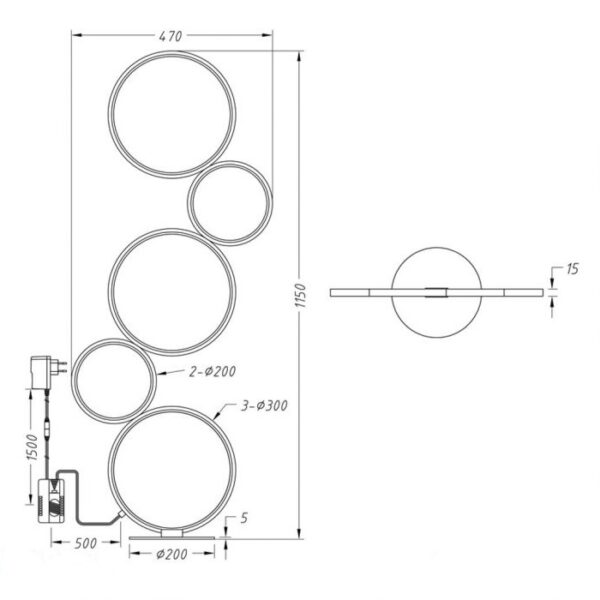 Φωτιστικό Δαπέδου Trio Lighting LED 36W  Μαύρο Ματ Μεταλλικό Dimmable 3200lm 3000K  422610532