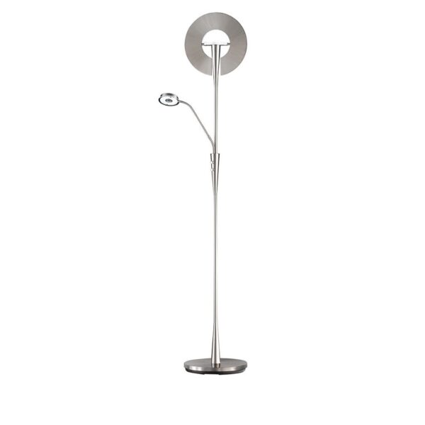 Φωτιστικό Δαπέδου Trio Lighting LED 34W  Νίκελ Ματ Μεταλλικό Dimmable 3000lm 3000+4200+6000K  422710307