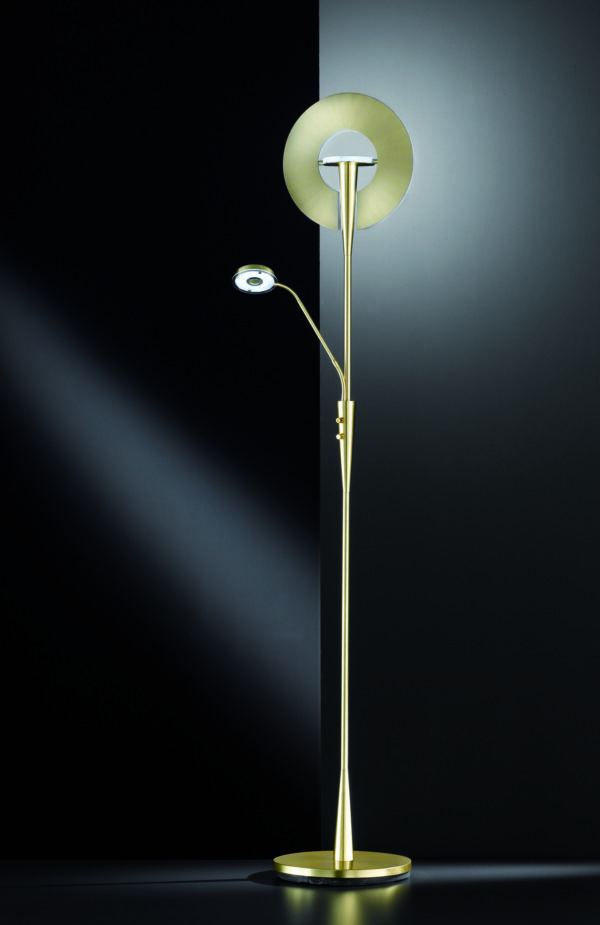 Φωτιστικό Δαπέδου Trio Lighting LED 34W  Ορείχαλκος Ματ Μεταλλικό Dimmable 3000lm 3000+4200+6000K  422710308