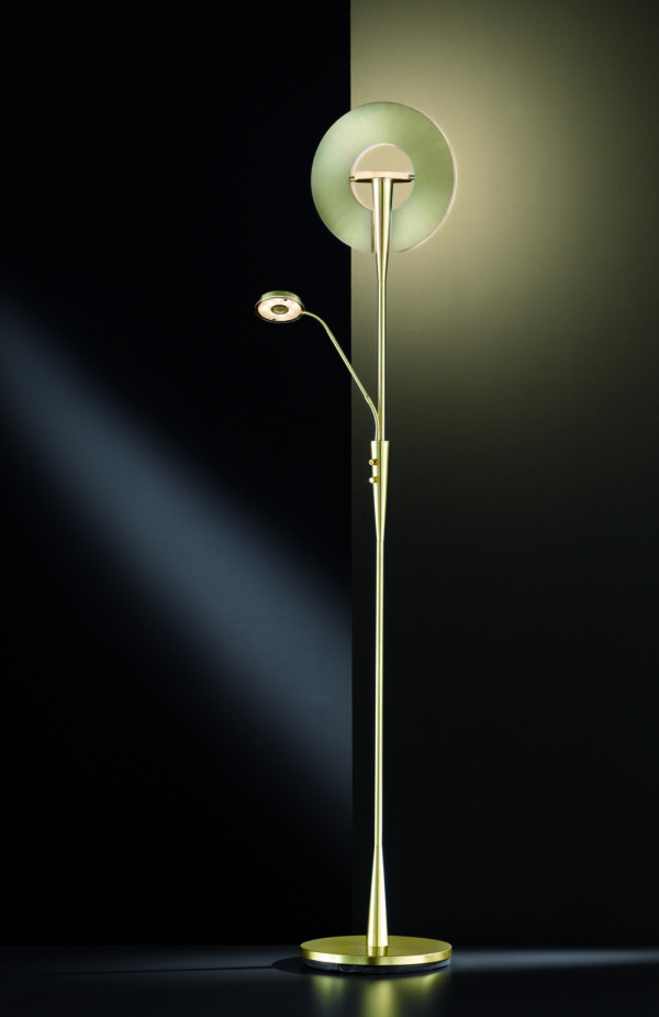 Φωτιστικό Δαπέδου Trio Lighting LED 34W  Ορείχαλκος Ματ Μεταλλικό Dimmable 3000lm 3000+4200+6000K  422710308