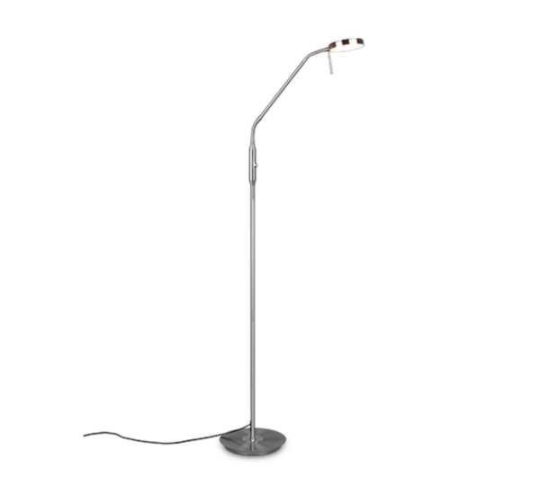 Φωτιστικό Δαπέδου Trio Lighting  LED 12W Νίκελ Ματ Μεταλλικό Dimmable 1400lm  2300+3000+4000K - 423310107