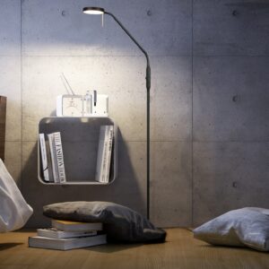 Φωτιστικό Δαπέδου Trio Lighting  LED 12W Μαύρο Ματ Μεταλλικό Dimmable 1400lm  2300+3000+4000K – 423310132