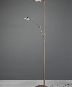 Φωτιστικό Δαπέδου Trio Lighting LED 32W Αντικέ Ορείχαλκος Μεταλλικό Dimmable 4000lm 2700 + 4000K 424210304