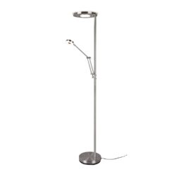 Φωτιστικό Δαπέδου Trio Lighting LED 32W Νίκελ Ματ Μεταλλικό Dimmable 4000lm 2700 + 4000K 424210307