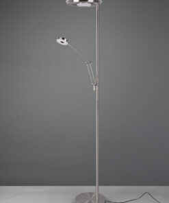 Φωτιστικό Δαπέδου Trio Lighting LED 32W Νίκελ Ματ Μεταλλικό Dimmable 4000lm 2700 + 4000K 424210307