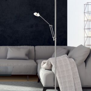 Φωτιστικό Δαπέδου Trio Lighting LED 32W  Νίκελ Ματ Μεταλλικό Dimmable 4000lm 2700 + 4000K  424210307
