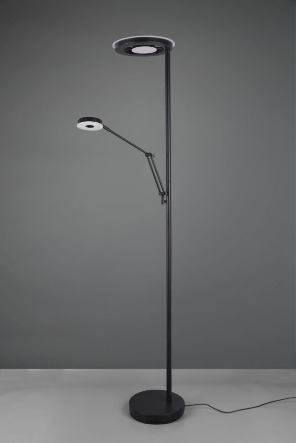 Φωτιστικό Δαπέδου Trio Lighting LED 32W  Μαύρο Ματ Μεταλλικό Dimmable 4000lm 2700 + 4000K  424210332