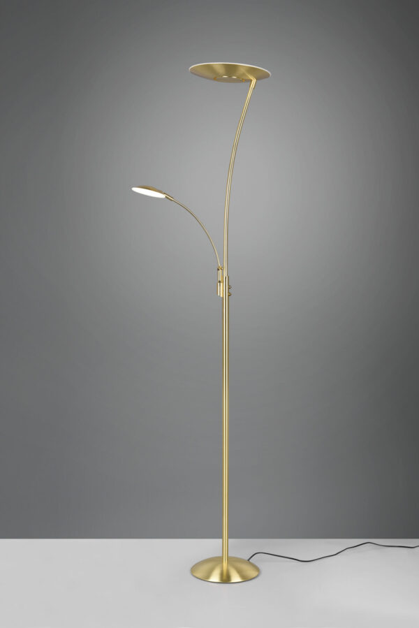 Φωτιστικό Δαπέδου Trio Lighting GRANBY  LED, 29W · 3400lm, 2700+3200+4000K Νίκελ Ματ Μεταλλικό, Λειτουργία μνήμης, Ξεχωριστή Λειτουργία, Step Dimmable – 424310207