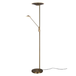 Φωτιστικό Δαπέδου Trio Lighting BRANTFORD LED, 30W · 3500lm, 2700+3200+4000K Παλιός Ορείχαλκος Μεταλλικό, Λειτουργία μνήμης, Μεμονωμένη Λειτουργία, Dimmer αισθητήρα – 425610204