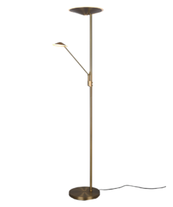 Φωτιστικό Δαπέδου Trio Lighting BRANTFORD LED, 30W · 3500lm, 2700+3200+4000K Παλιός Ορείχαλκος Μεταλλικό, Λειτουργία μνήμης, Μεμονωμένη Λειτουργία, Dimmer αισθητήρα – 425610204