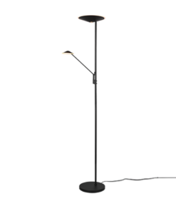 Φωτιστικό Δαπέδου Trio Lighting BRANTFORD LED, 30W · 3500lm, 2700+3200+4000K Μαύρο Ματ Μεταλλικό, Λειτουργία μνήμης, Ξεχωριστή Λειτουργία, Step Dimmable – 425610232