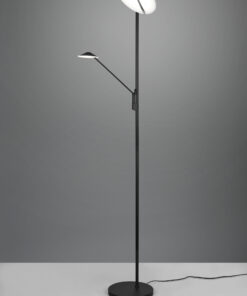 Φωτιστικό Δαπέδου Trio Lighting BRANTFORD LED, 30W · 3500lm, 2700+3200+4000K Μαύρο Ματ Μεταλλικό, Λειτουργία μνήμης, Ξεχωριστή Λειτουργία, Step Dimmable – 425610232