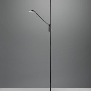 Φωτιστικό Δαπέδου Trio Lighting BRANTFORD  LED, 30W · 3500lm, 2700+3200+4000K Μαύρο Ματ Μεταλλικό, Λειτουργία μνήμης, Ξεχωριστή Λειτουργία, Step Dimmable – 425610232