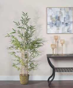 GloboStar® Artificial Garden THASSOS 20293 Διακοσμητικό Πλεκτό Καλάθι – Κασπώ Γλάστρα – Flower Pot Μπεζ με Καφέ Φ20cm x Υ22cm