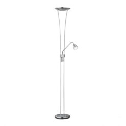 Φωτιστικό Δαπέδου Trio Lighting LED 20W Νίκελ Ματ Μεταλλικό Dimmable 2000lm 3000K 426410207