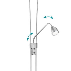 Φωτιστικό Δαπέδου Trio Lighting LED 20W  Νίκελ Ματ Μεταλλικό Dimmable 2000lm 3000K  426410207