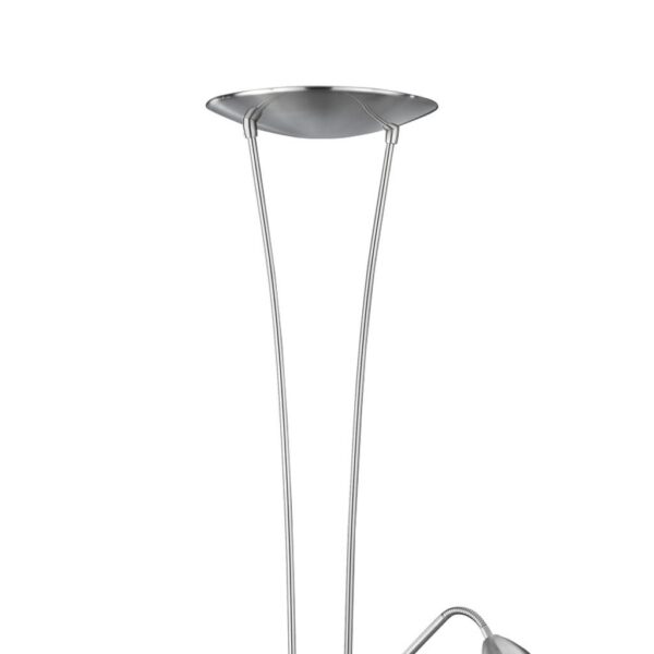 Φωτιστικό Δαπέδου Trio Lighting LED 20W  Νίκελ Ματ Μεταλλικό Dimmable 2000lm 3000K  426410207