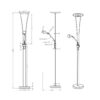 Φωτιστικό Δαπέδου Trio Lighting LED 20W  Νίκελ Ματ Μεταλλικό Dimmable 2000lm 3000K  426410207
