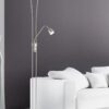 Φωτιστικό Δαπέδου Trio Lighting LED 20W  Νίκελ Ματ Μεταλλικό Dimmable 2000lm 3000K  426410207